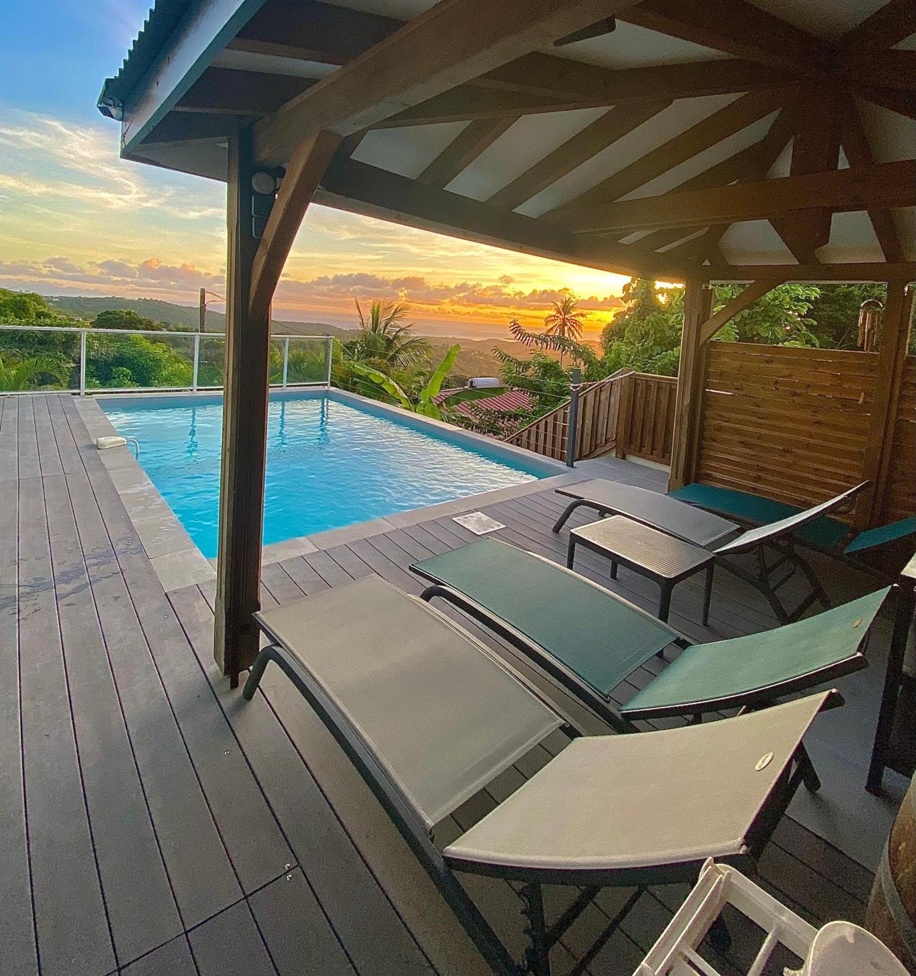 Les Villas Pameyaque 2 F2 Avec 1 Piscine Et 1 F3 Avec 1 Piscine, Superbe Vue Sur La Mer Riviere-Salee Экстерьер фото
